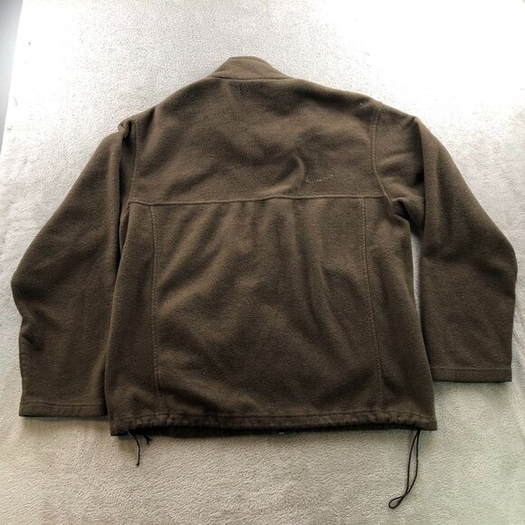 Bass Pro Shops Mens Fleece Jacket Large Full Zip Ooutdoors Brown Stand Collar - Picture 15 of 15